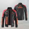 Boutique leather jacket stand-up collar velvet team fan gift Chicago Bears new men's casual jacket