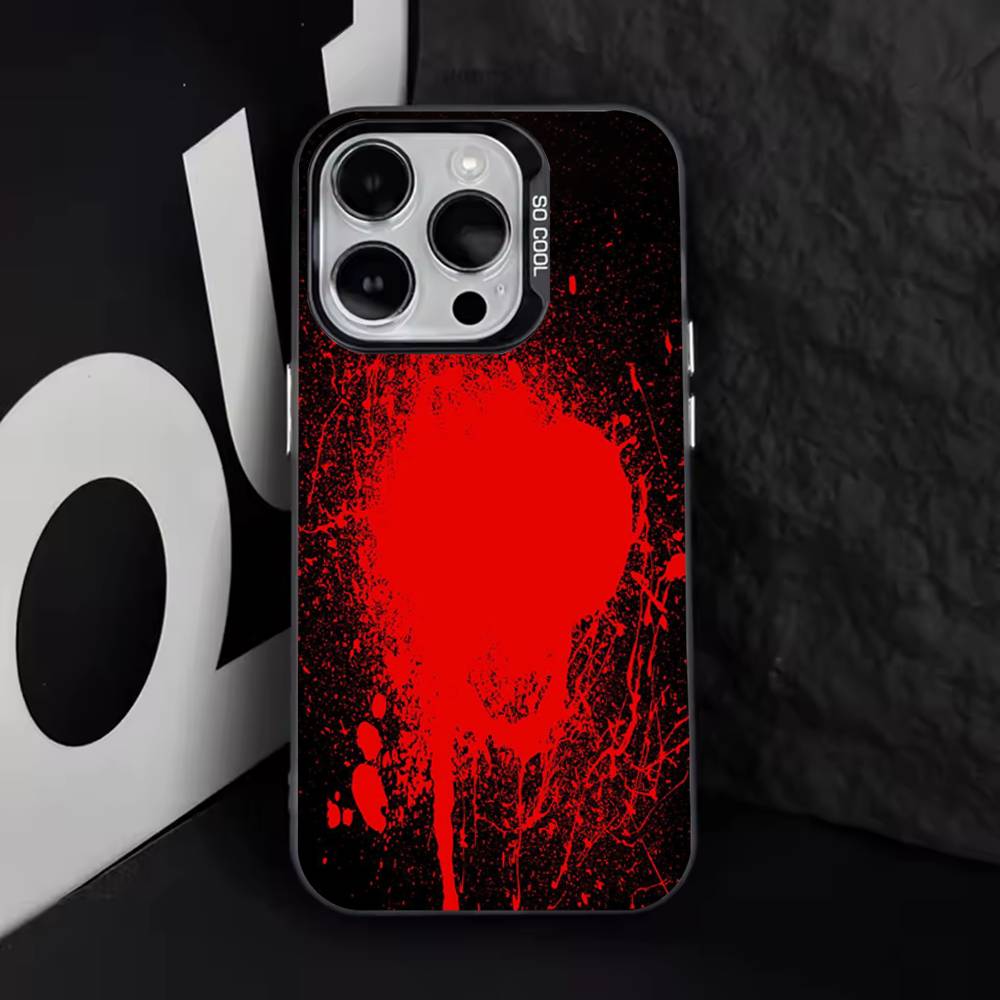 

ЧЕХОЛ ДЛЯ ТЕЛЕФОНА ХЭЛЛОУИН КРОВАВЫЕ ПОТЕКИ Для iPhone 16,15,14,13,12,11,8,7,Pro,Max,Plus,Mini,XS,SE Противоударный Черный Матовый Жесткий iPhone15promax