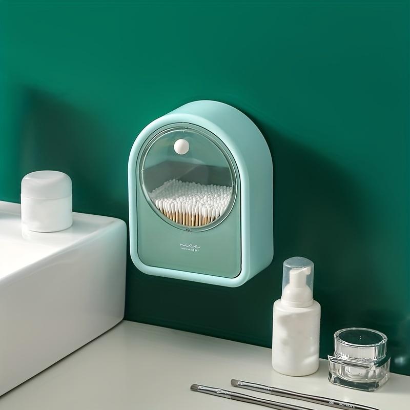 1pc Makeup Cotton Storage Box Wall Mounted Hanging Wall Flap Put Makeup Cotton Remover Box Cotton Sheet Cotton Swab Cosmetic Box