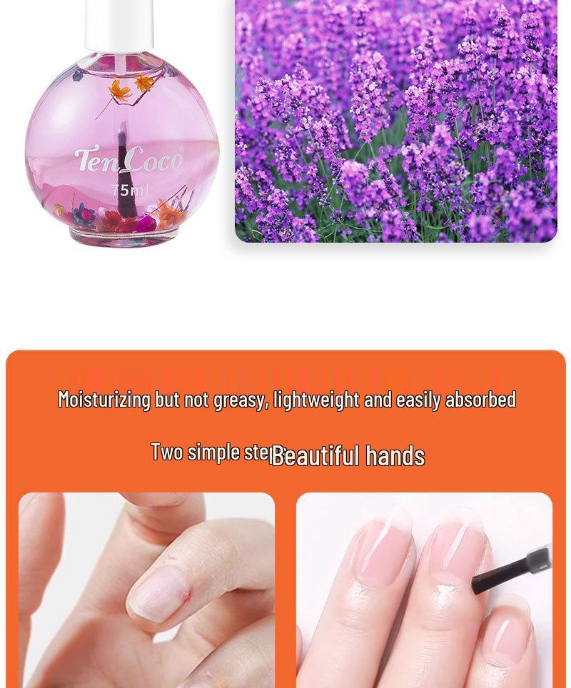 75ml Plant Dried Flower Scented Cuticle Oil - Anti-Hangnail Nail Protector