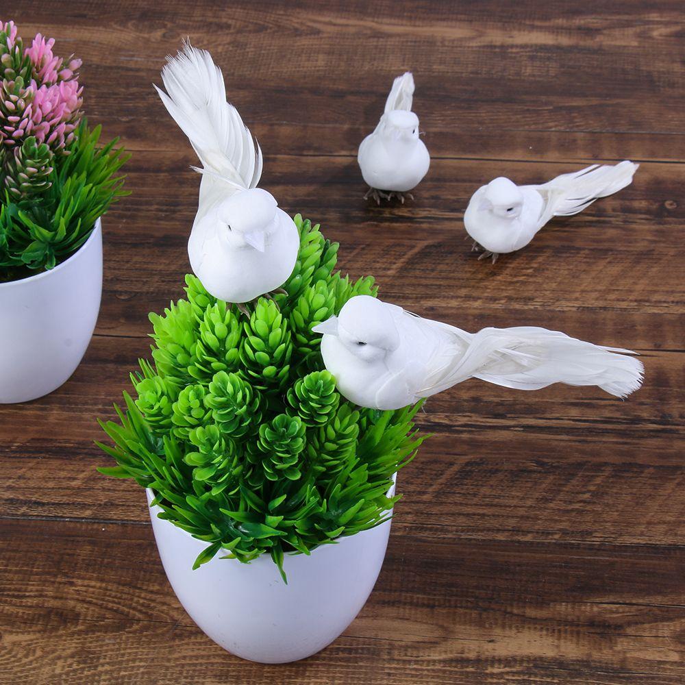 Vivid Artificial Crafts Home Decor Love Peace Pigeons Imitation Bird Model Simulation White Pigeon