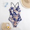 New bikini women's one-piece swimsuit digital printing swimsuit fashionable and sexy suspender swimsuit
