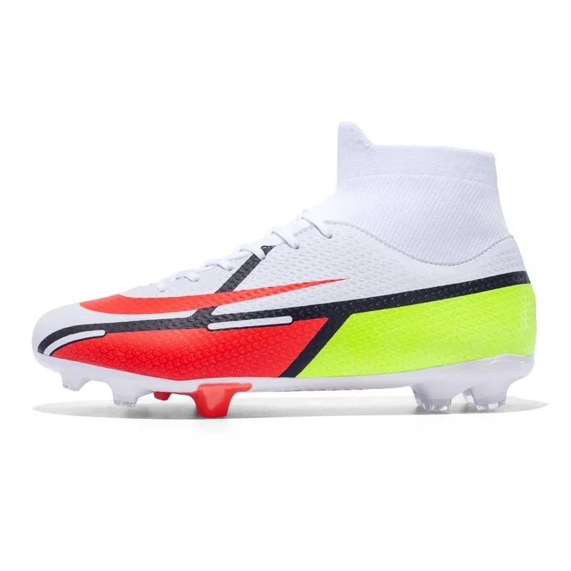 Men Soccer Shoes TF/FG High/Low Ankle Football Boots Male Outdoor Non-slip Grass Multicolor Training Match Sneakers Size 35-45