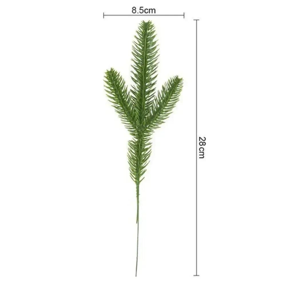 28CM 3 fork double-sided Christmas pine branch imitation tree Christmas tree Christmas wreath gift box decoration accessories