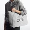 New COS Cotton Tote Bag, Shopping Bag, Canvas Bag, Shoulder Bag Regular Unisex Gray 1214024002