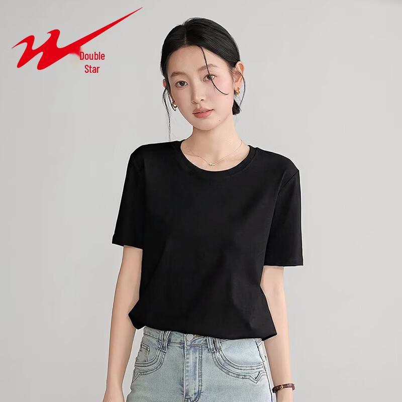 Shuangxing Women s Cotton Crew Neck T-Shirt L