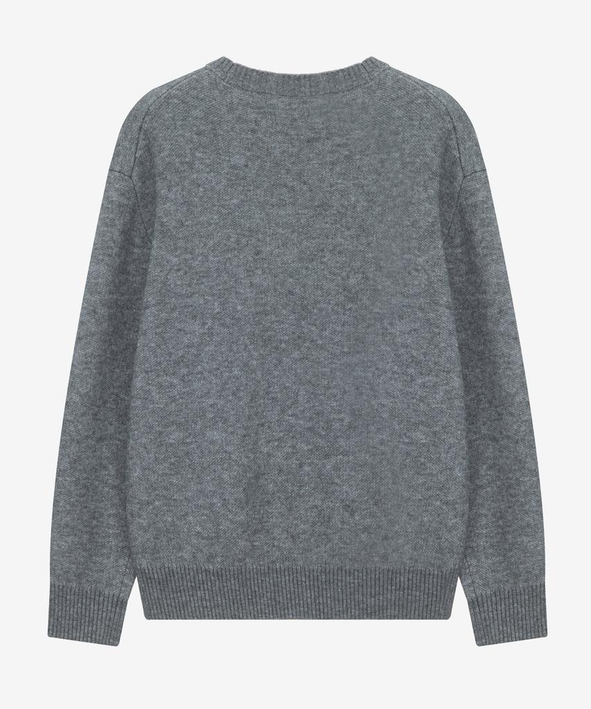 MINDBRIDGE Boucle Lettering Semi-Oversized Knit