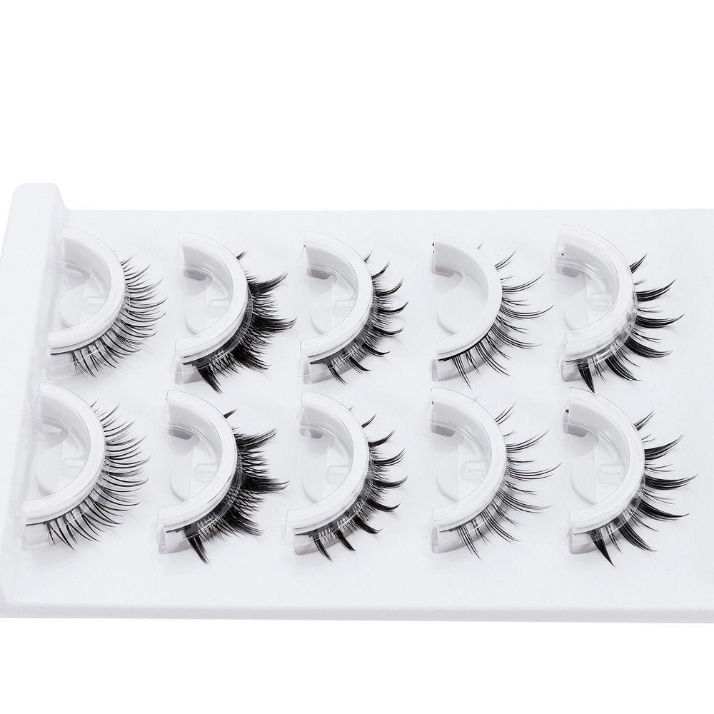 5 Pairs Natural Short Natural Self Adhesive Eyelashes Natural Look Cat Eye Lashes Eyelash Extension
