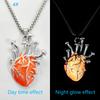 Women Luminous Heart Locket Necklace, Hollow Glow In Dark Pendant, Silver Chain, Trendy Fashion Jewelry, Birthday Holiday Gift