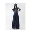 Autumn High Street Women's Wide Leg Floor-Length Jeans: Versatile, Loose, Slimming Draping Fashion