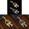 Style Silver Butterfly Pendant Bag Charm With Colorful Zircon And Charm Keychain For Summer Accessories