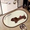Bathroom Diatom Mud Floor Mat Cartoon Water-absorbing and Anti-slip Foot Mat Bathroom Door Quick-drying Easy-to-maintenance Floor Mat
