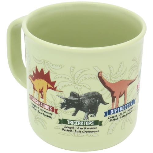 OSK Gakken Illustrated Book LIVE Plastic Cup, 200ml, Made in Japan, Dishwasher and Microwave Safe, with Handle, Stylish and Cool Antibacterial Tumbler