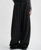 Diaeneseualumeon Striped Curved Slacks Black