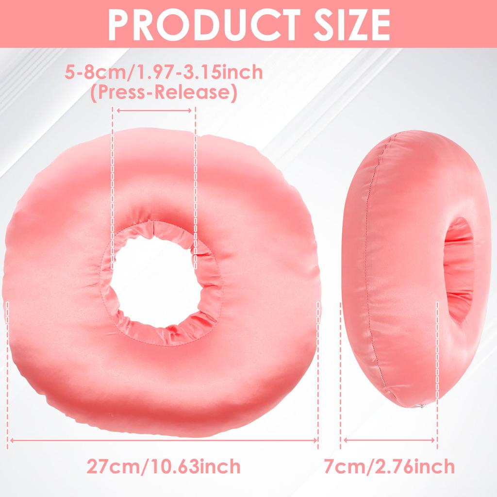 Ear Piercing Pillow Polyester Side Sleeper Donut Ear Pillow with Hole Round Pressure Relief Ear Guard Pillow Hollow Seat Cushion