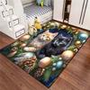 3D Cartoon Anime Cute Cat Customizable Flannel Carpet Living Room Bedroom Decoration Bathroom Kitchen Anti Slip Game Area Carpet