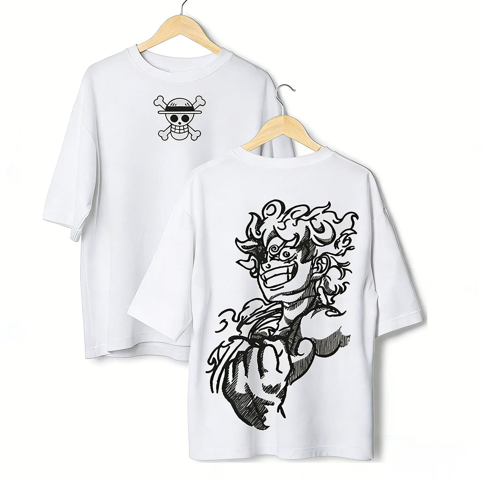 

Summer 2026 Cosplay Loose Casual Tops Y2k One Piece Anime Luffy 2026 New Hot Summer Harajuku Graphic T Shirt Men Women Tee 4XL