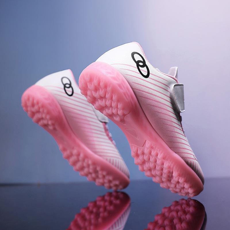 New Korean Version Leather Medium and Large Children's Light Football Shoes Boys Soft Sports Shoes Training Shoes Children's Football Shoes