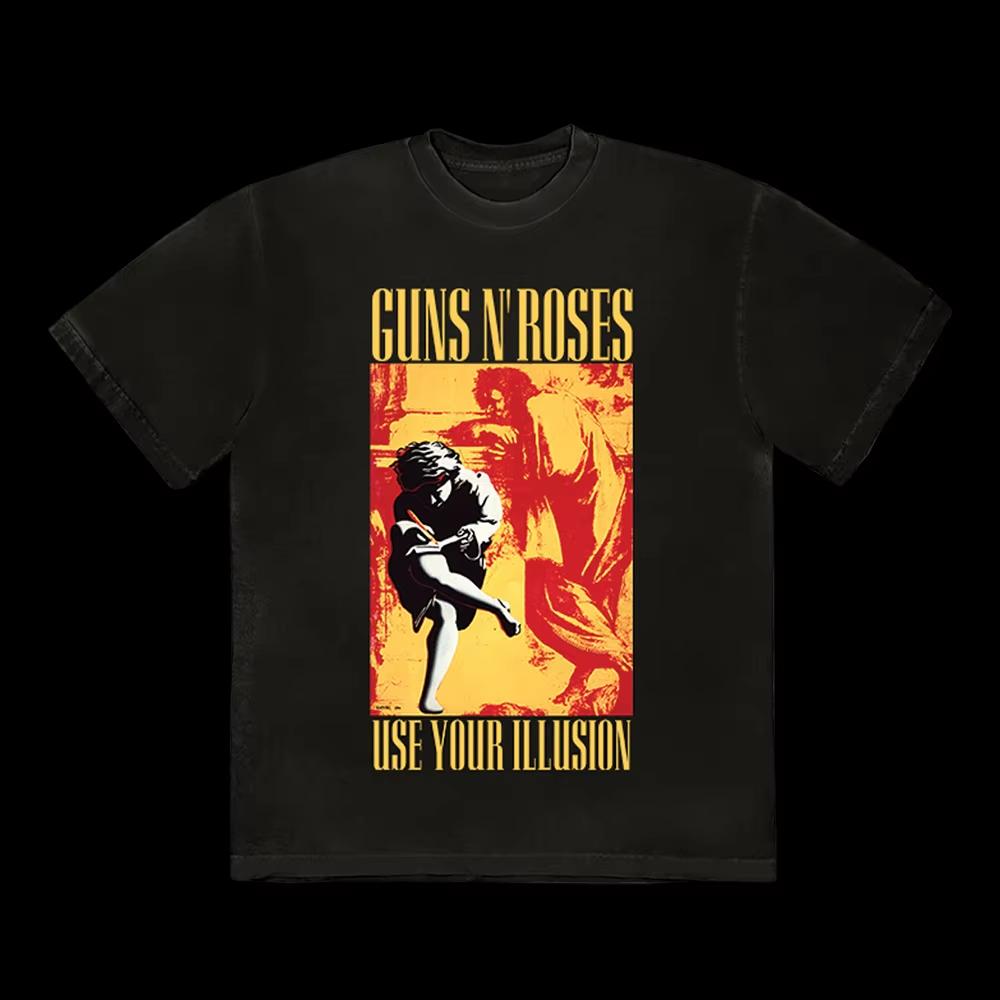 2026 New Guns N' Roses Use Your Illusion II Graphic‑Print Unisex Short‑Sleeve T‑Shirt, Street‑Wear Casual Summer Top Women And Men T-Shirt