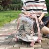Fully Transparent Space Capsule Pet Rolling Luggage Breathable Portable Travel Bag For Cats Small Dogs