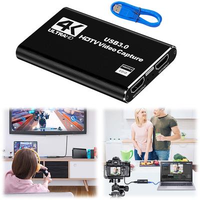 USB 3.0 4K HDMI-Compatible Capture Card Video Grabber Gaming Capture Card for Streaming Works for PS4/Camera/PC