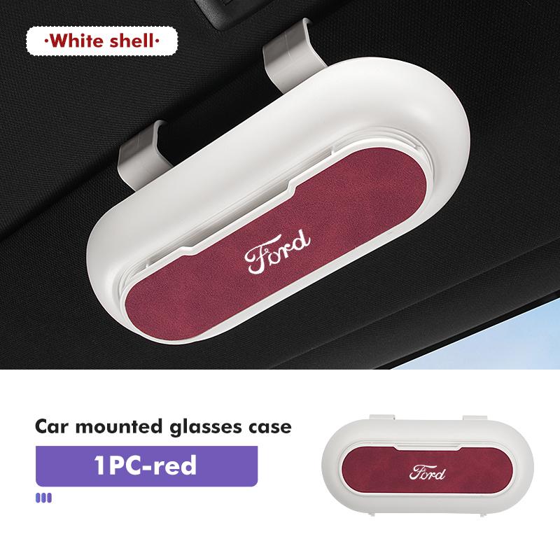 For Ford ABS Suede Car Mounted Glasses Case Anti Drop Vehicle Sunglasses Holder Focus mk2 mk3 mk4 Fiesta Ranger Mondeo S-MAX