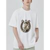 Black T Shirt Horse And Horseshoe Print Casual Wear For Men And Women