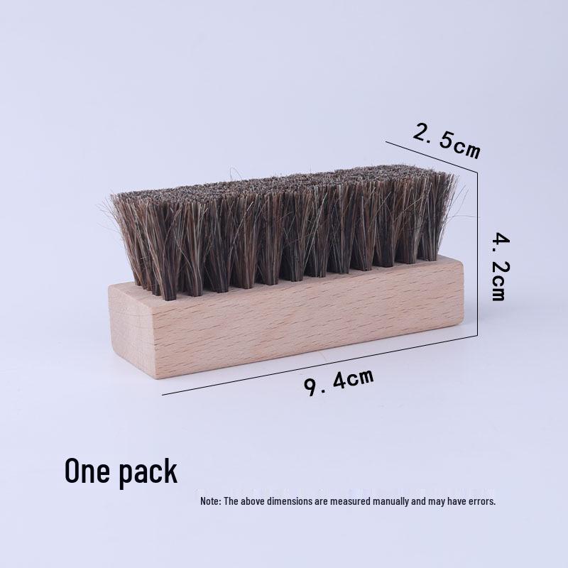 Beech Wood Horsehair Shoe Brush for Leather and Suede - Available in Large and Small Sizes