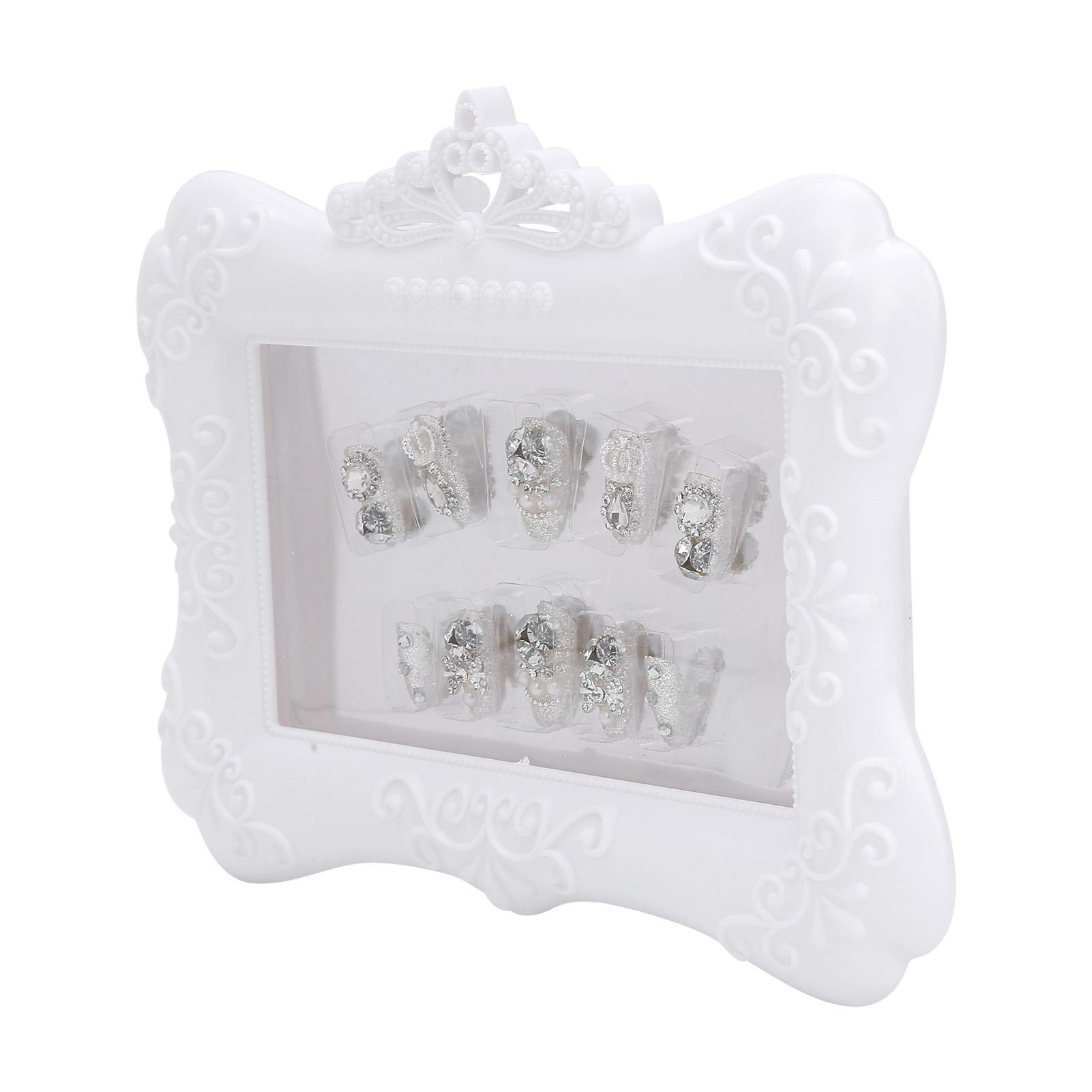 

10 шт. коробка со стразами, искусственный жемчуг, накладные ногти для женщин и девочек, полное покрытие, накладные ногти