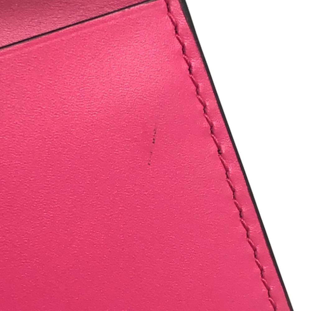 BVLGARI 288858 Serpenti Wallet Mini Wallet Trifold wallet Leather pink/Black