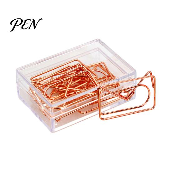 Metal Document Organizers 10PCS Rose Gold Paper Clips, Decorative Cartoon Shape Cute Office Stationery Supplies Bookmarks, Creative Documents for And