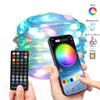 2022 USB Bluetooth Waterproof Leather String Lights for Outdoor Christmas Decor and Camping