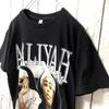 [USED] C2070 Aaliyah Graphic T-Shirt, Black, Vintage Overseas Clothing