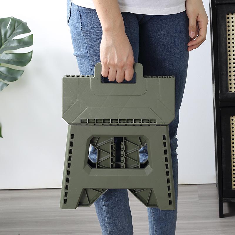 Compact Portable Folding Plastic Stool for Camping and Outdoor Use