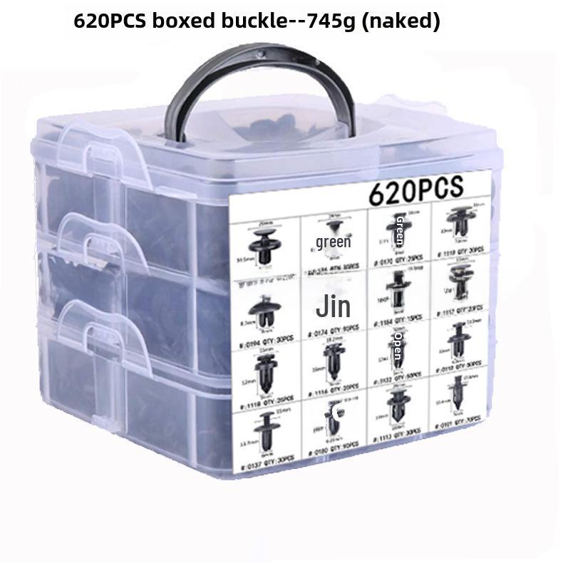 750-Piece Car Bumper and Side Skirt Fastener Set: Includes 16 Types of Buckles, 620 Enhanced Rivets