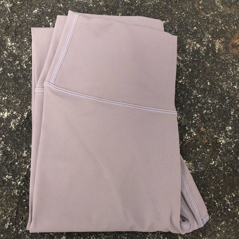 Pure Color High Waist Fashion Ankle-Length Pants Peach Hip Yoga