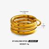 Hip Hop Multi-Layer Plain Circle Stainless Steel Ring for Women Fashion Stackable Index Finger Rings Personality Party Jewelry
