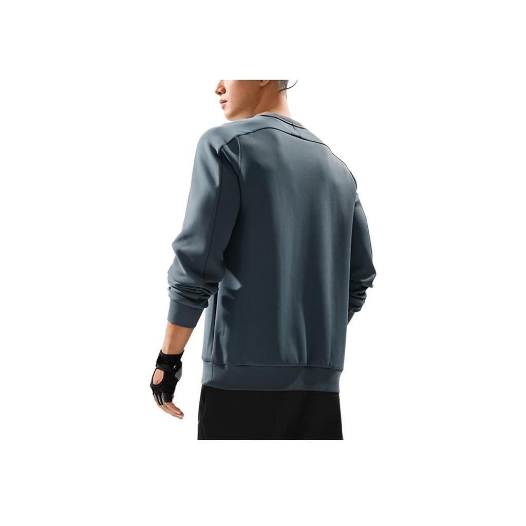 Li-Ning Comfortable Casual Letter Round Neck Pullover Sweatshirt Men Sweatshirt Dark-Blue AWDU869-2