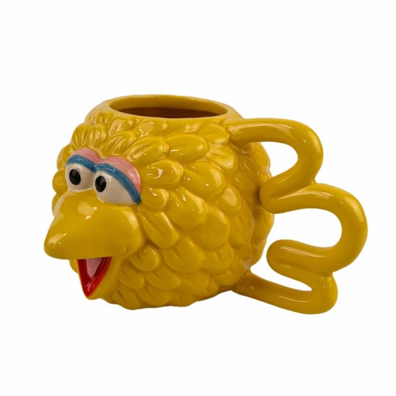 Cute couple standing side by side birds 3D stereoscopic bird ceramic mug, creative water cup, hand-painted 3D animal cup