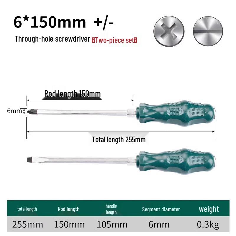 Durable One-Piece Magnetic Torx & Phillips Screwdriver and Pry Bar: High Hardness, Hammer-Ready Flat-Head Design