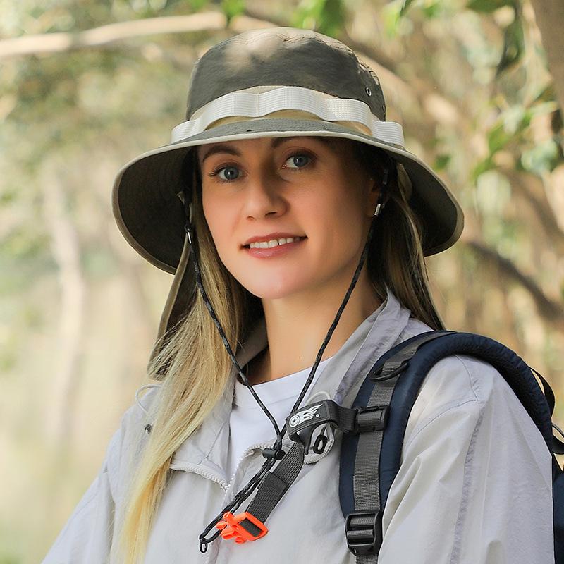 Waterproof Wide Brim Bucket Hats, Foldable UV Protection Womens Sun Hat with Neck Flap for Summer Beach Fishing Hiking
