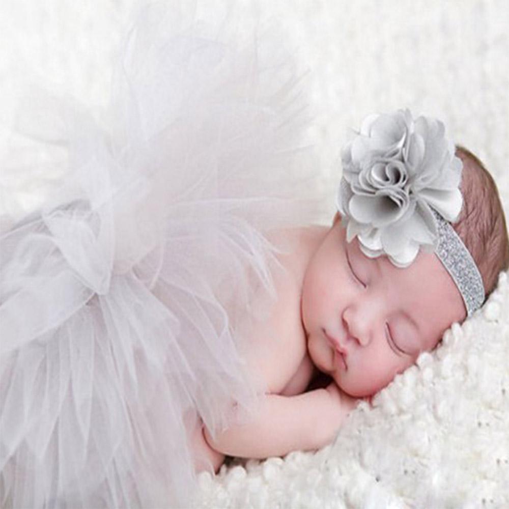 Infant Suit Headband Set Clothing Baby Girl Summer Dress Cute Princess Newborn Outfit Costume Photography Props Accessories