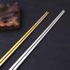 1Pair Japanese Chinese Laser 304 Stainless Steel Chopsticks Flatware Kitchen Supplies Tableware