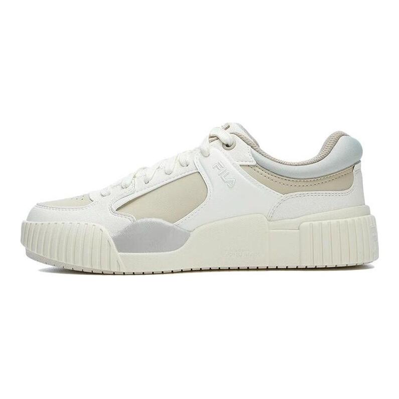 FILA Blocks Fabric Comfortable Low-Top Skate Shoes Women sneaker Gray White F12W312209FOS