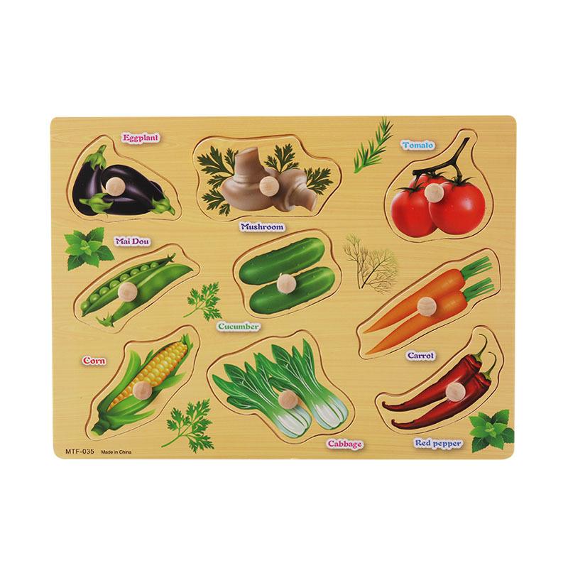 Montessori Wooden Toy Baby Puzzle Educational Toys For Children Game Puzzle Board Jigsaw Child Wooden Puzzles For Kids 2 3 4 Y