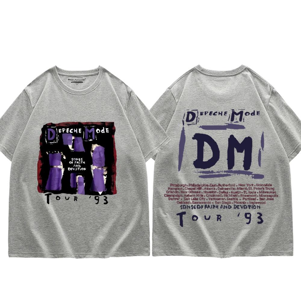Britische Band Depeche Cool Mode Memento Mori Tour 2023 Print T-Shirt 90er Herren Damen Mode Rock T-Shirt Street Vintage T-Shirts