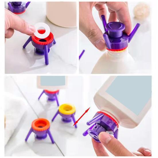 3 Piezas Tapa de Botella Invertida Soporte de 3 Patas Dispensador para Champú Loción Condimentos de Cocina Dispensador Rápido de Líquido para Cocina