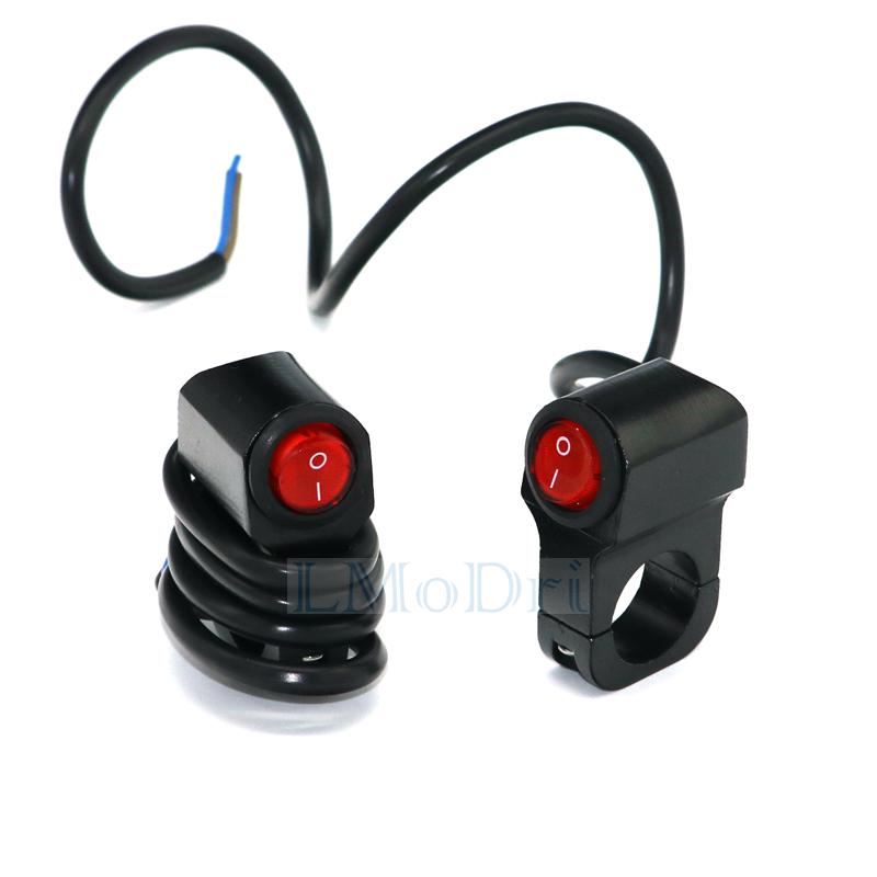 LMoDri 12v Motorcycle Headlight Switches Aluminium Alloy For 7/8" 22mm Handlebar Switch Fog Spot Light On Off Led