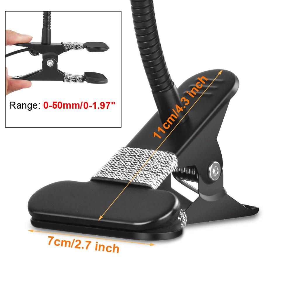 NEWACALOX 3X Magnifying Glass with Light Flexible Gooseneck Magnifying Lamp 3 Color Modes Stepless Dimmable Lighted Magnifier