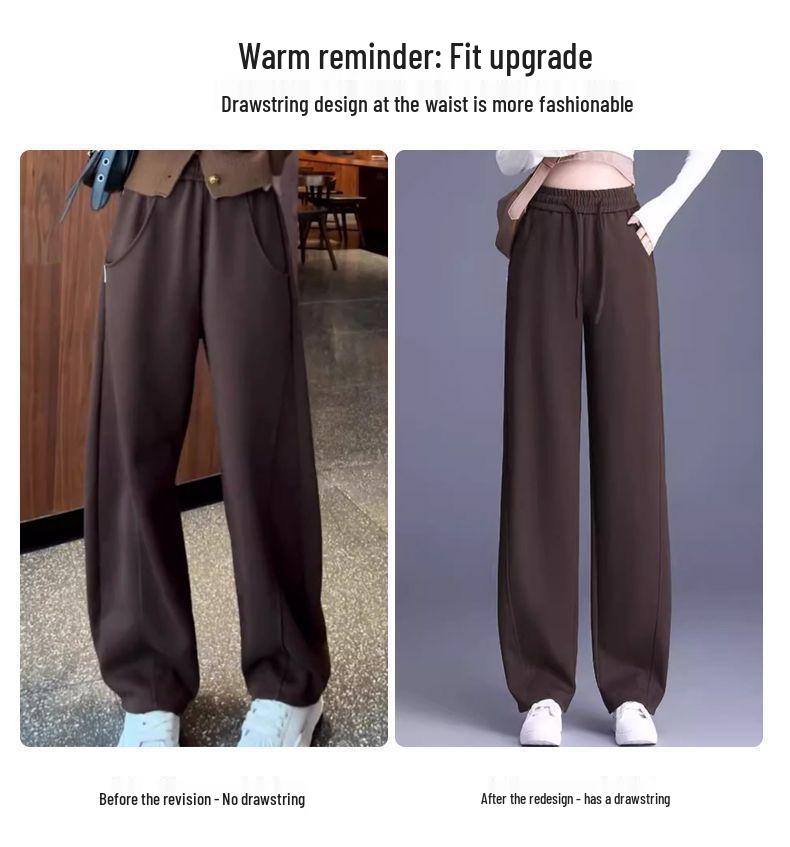 Scimitar Women's Fleece Lined Wide Leg Sweatpants - Autumn Winter Casual Sports Pants